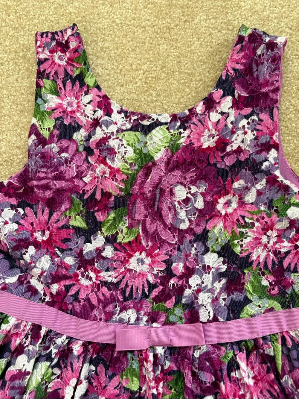 GYMBOREE Girls Floral Party Dress Purple Size 10